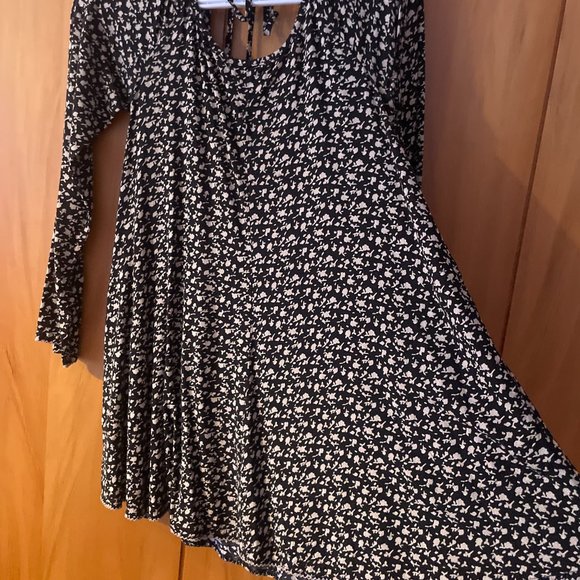 Mini Floral Babydoll Dress Black XS - Picture 4 of 9